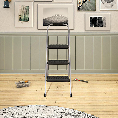 Cosco Ultra-Thin 3-Step Ladder (CSC11408PBL1E)