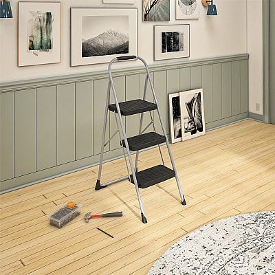 Cosco Ultra-Thin 3-Step Ladder (CSC11408PBL1E)