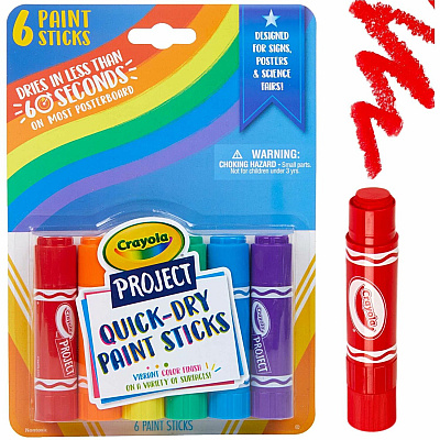 Crayola Project Quick-Dry Paint Sticks (CYO541070)