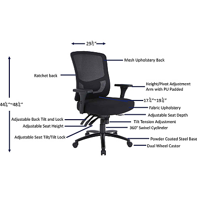 Lorell Big & Tall Mesh Back Office Chair (LLR40210)