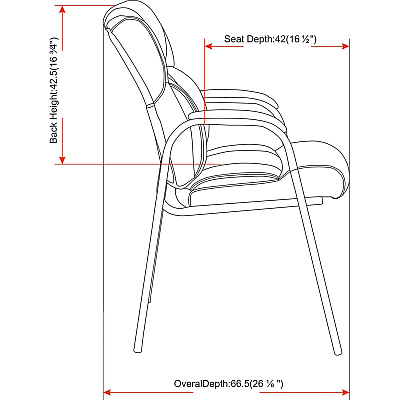 Lorell Low-back Cushioned Guest Chair (LLR67002)