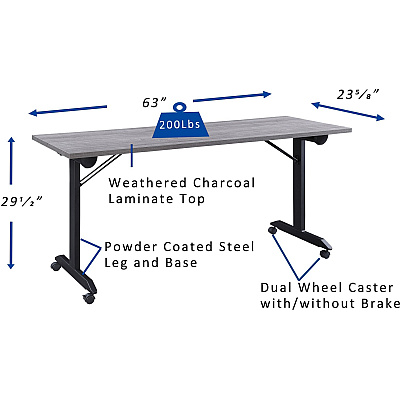 Lorell Mobile Folding Training Table (LLR60736)