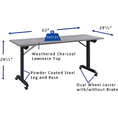Lorell Mobile Folding Training Table (LLR60741)