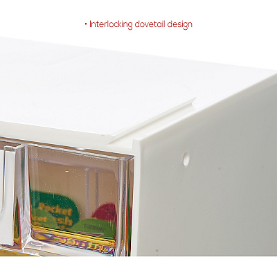 deflecto Tilt Bin Interlocking Multi-Bin Storage Organizer (DEF20903)
