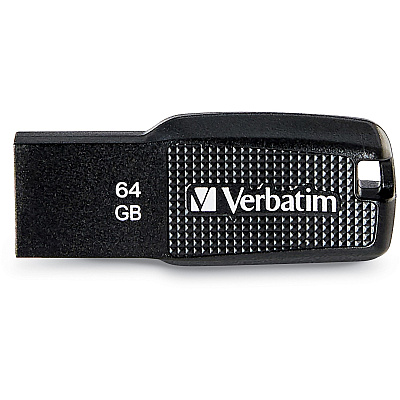 Verbatim 64GB Ergo USB Flash Drive - Black (70877)