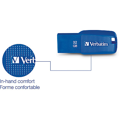 Verbatim 32GB Ergo USB 3.0 Flash Drive - Blue (VER70878)
