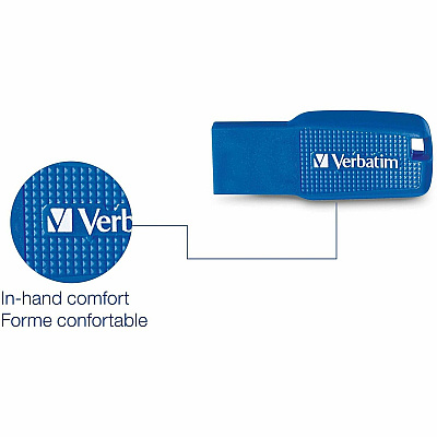 Verbatim 64GB Ergo USB 3.0 Flash Drive - Blue (VER70879)