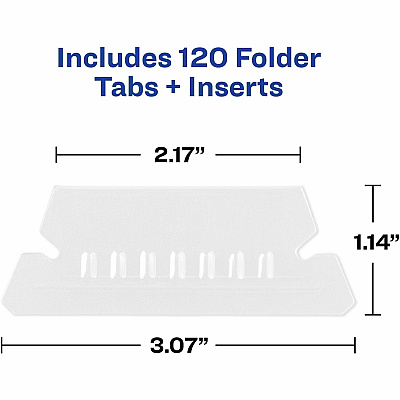 Avery Hanging File Folder Tabs, 1/5 Cut, 20 Total (06727)
