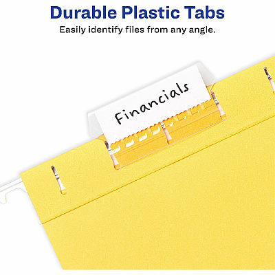 Avery Hanging File Folder Tabs, 1/5 Cut, 20 Total (06727)