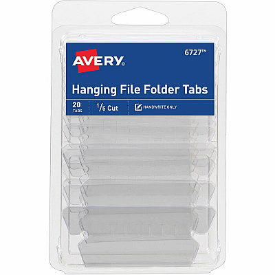 Avery Hanging File Folder Tabs, 1/5 Cut, 20 Total (06727)