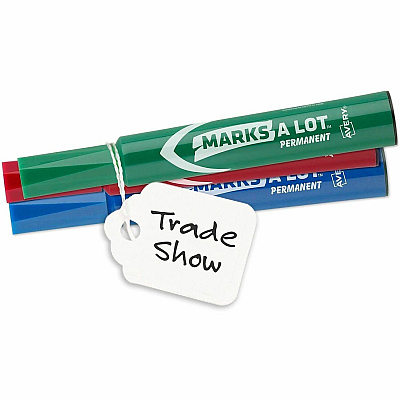 Avery Marking Tags, Strung, 1-3/4" x 1-3/32" , 100 Tags (6732) (06732)