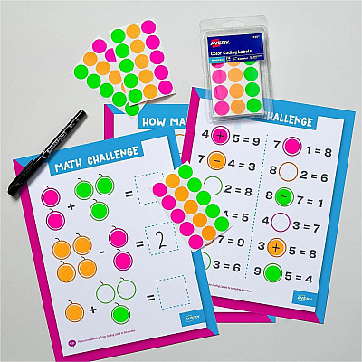 Avery 3/4" Round Removable Color Coding Labels - Handwrite Only (06733)