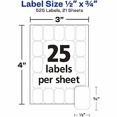 Avery White Multi-Use Labels (06737)