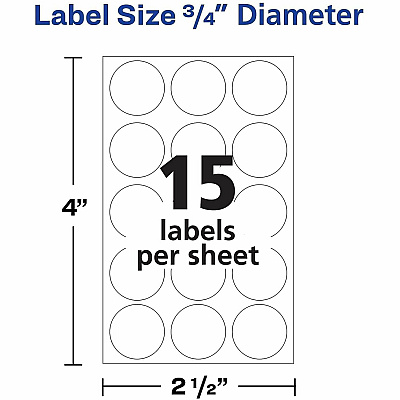 Avery Removable Multi-Use ID Labels on Small Sheets - Handwrite Only (06738)