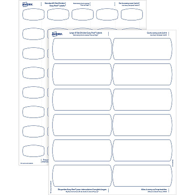 Avery Big Tab Printable White Label Dividers (14437)