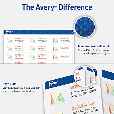 Avery Easy Peal Sure Feed Address Labels (18260)