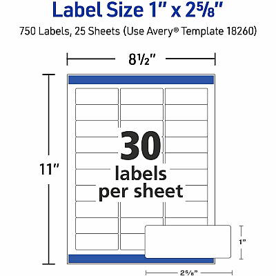 Avery Easy Peal Sure Feed Address Labels (18260)