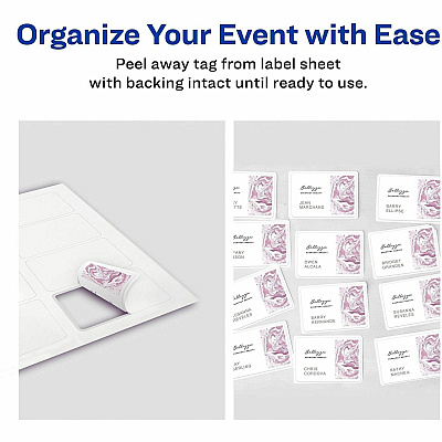 Avery Flexible Name Badges, 2-1/3" x 3-3/8" , Matte, 80ct (25395)