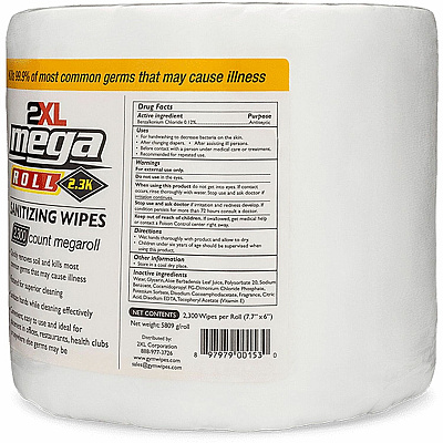 2XL Mega Roll Sanitizing Wipes (TXL422)