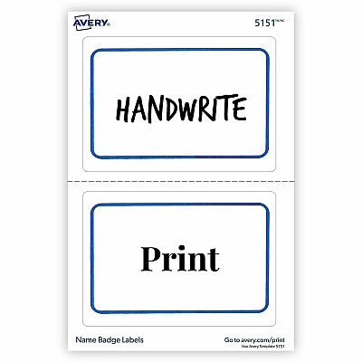 Avery Flexible Name Badge Labels (05151)