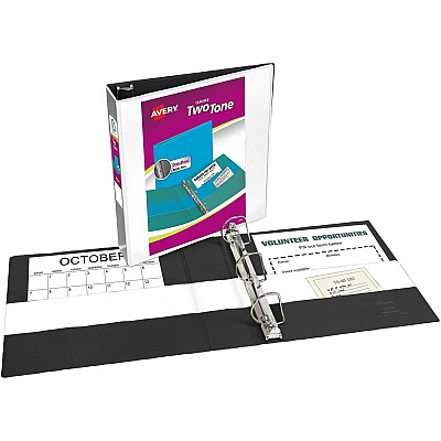 Avery Two-Tone Binder, 2 Inch Slant Rings, Color Will Vary (17236)