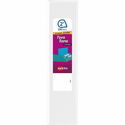 Avery Two-Tone Binder, 2 Inch Slant Rings, Color Will Vary (17236)
