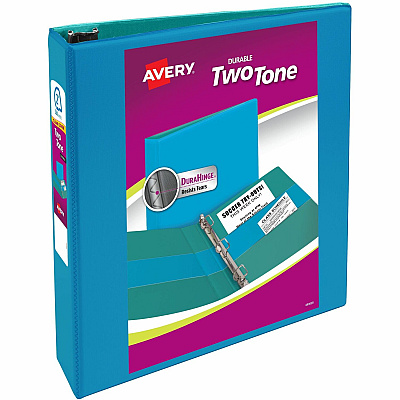 Avery Two-Tone Binder, 2 Inch Slant Rings, Color Will Vary (17236)