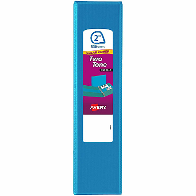 Avery Two-Tone Binder, 2 Inch Slant Rings, Color Will Vary (17236)