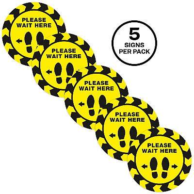 Avery PLEASE WAIT HERE Distancing Floor Decals (AVE83020)