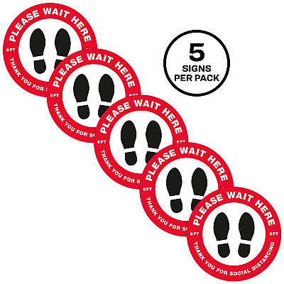 Avery Social Distance PLEASE WAIT HERE Floor Decal (AVE83090)