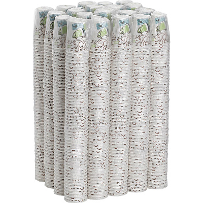 Dixie PerfecTouch 12 oz Insulated Wrapped Paper Hot Coffee Cups by GP Pro (DXE5342CDWR)