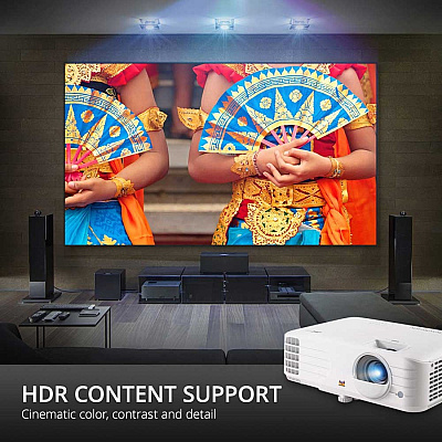 Viewsonic PX701-4K 4K UHD 3200 Lumens 240Hz 4.2ms Home Theater Projector with HDR, Auto Keystone, Dual HDMI, Sports and Netflix Streaming with Dongle on up to 300" Screen