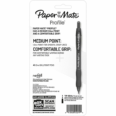 Paper Mate Pen RT Bold Profile Asst 4/pkg (PAP2100912)