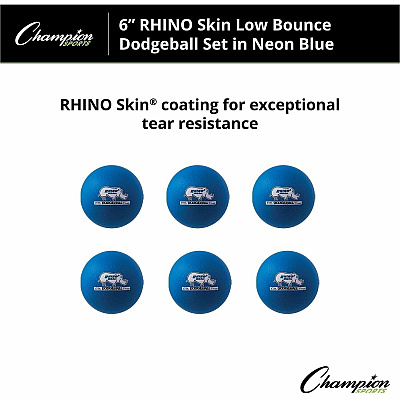 Champion Sports Rhino Skin Low Bounce Dodgeball Set (RXD6NBLSET)