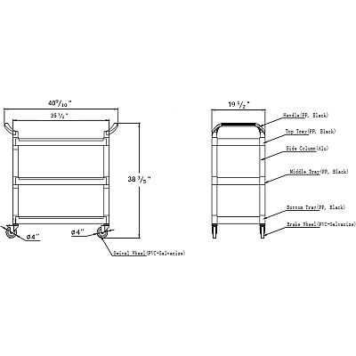 Lorell X-tra Utility Cart (LLR03610)