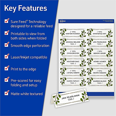 Avery Place Cards with Sure Feed (05011)