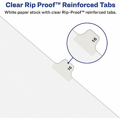 Avery Side Tab Individual Legal Dividers (82341)