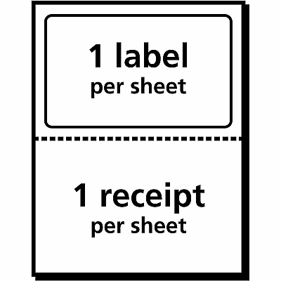 Avery TrueBlock Paper Receipt Shipping Labels (08127)