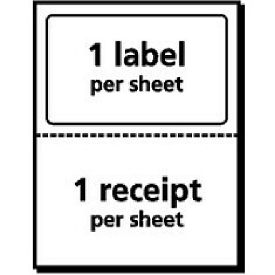Avery TrueBlock Paper Receipt Shipping Labels (08127)