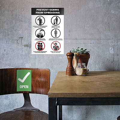 Avery Surface Safe OPEN/CLOSED Table/Chair Decals (AVE83070)