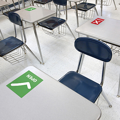 Avery Surface Safe OPEN/CLOSED Table/Chair Decals (AVE83070)