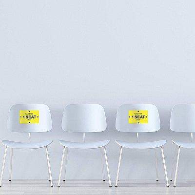 Avery Surface Safe PLEASE KEEP 1 SEAT APART Decals (AVE83073)