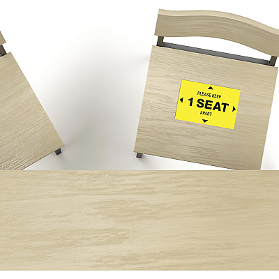 Avery Surface Safe PLEASE KEEP 1 SEAT APART Decals (AVE83073)