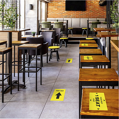 Avery Surface Safe PLEASE KEEP 1 SEAT APART Decals (AVE83073)