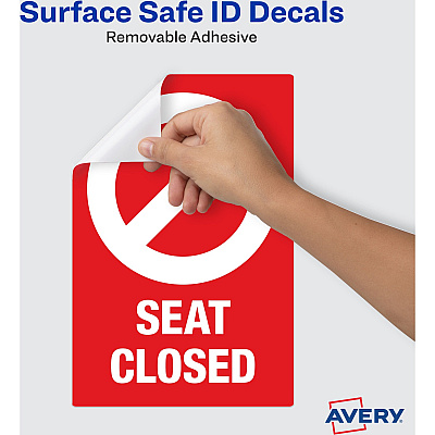 Avery Surface Safe SEAT CLOSED Chair Decals (AVE83076)