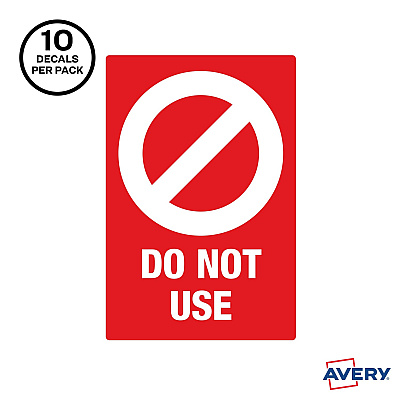 Avery Surface Safe DO NOT USE Table & Chair Decals (AVE83078)