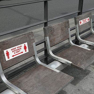 Avery Surface Safe KEEP YOUR DISTANCE Decals (AVE83079)