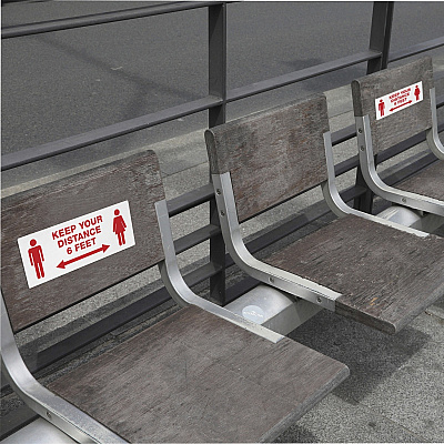 Avery Surface Safe KEEP YOUR DISTANCE Decals (AVE83079)