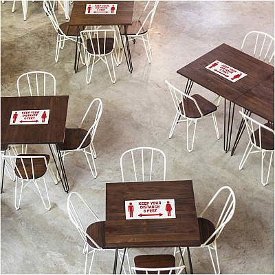 Avery Surface Safe KEEP YOUR DISTANCE Decals (AVE83079)