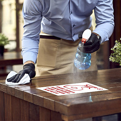 Avery Surface Safe THIS AREA SANITIZED Decals (AVE83080)
